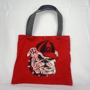 University of Georgia Red Canvas Tote Bag UGA Bulldogs Double Sided